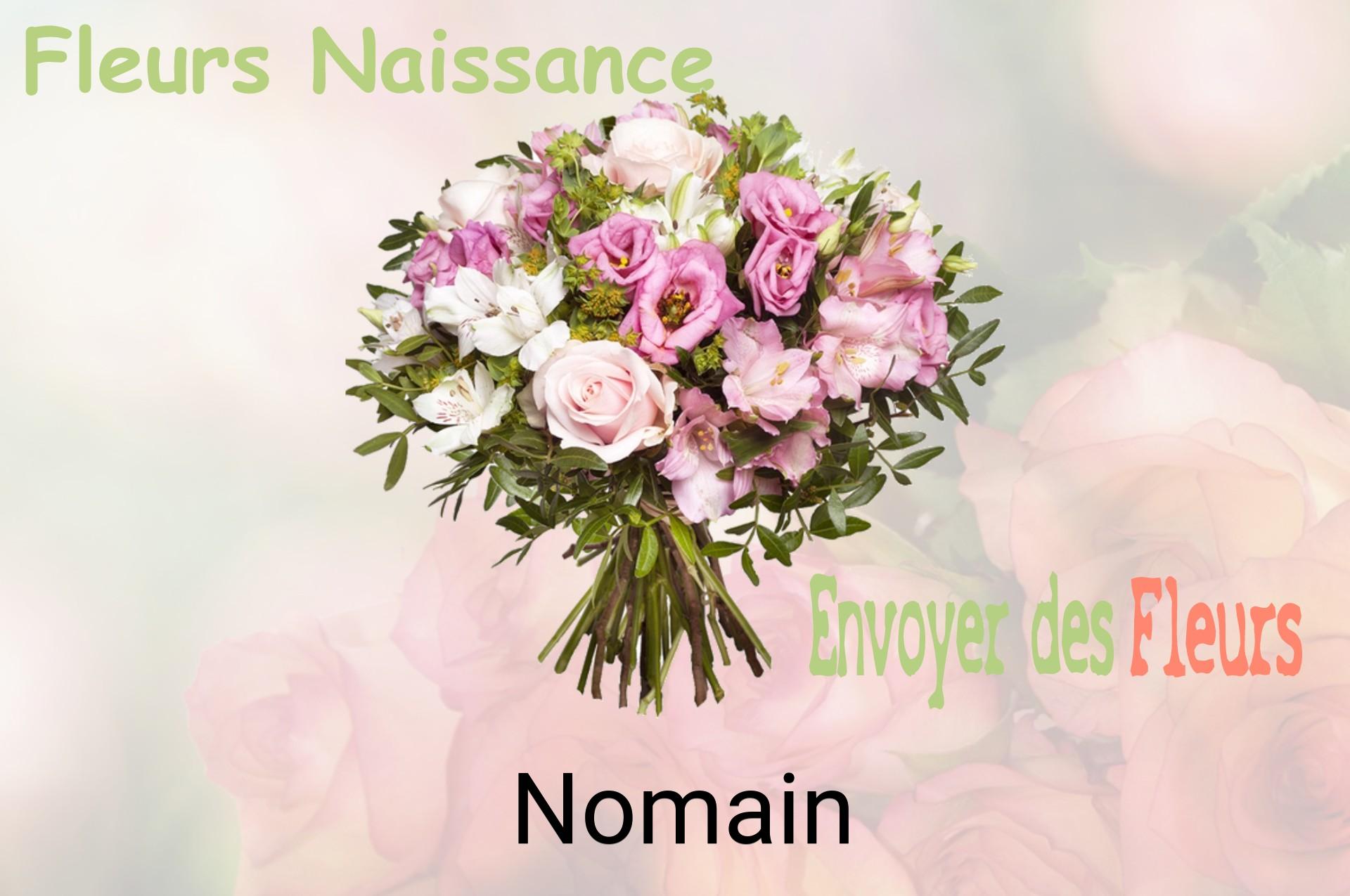 Bouquet de fleurs de naissance livré à Nomain